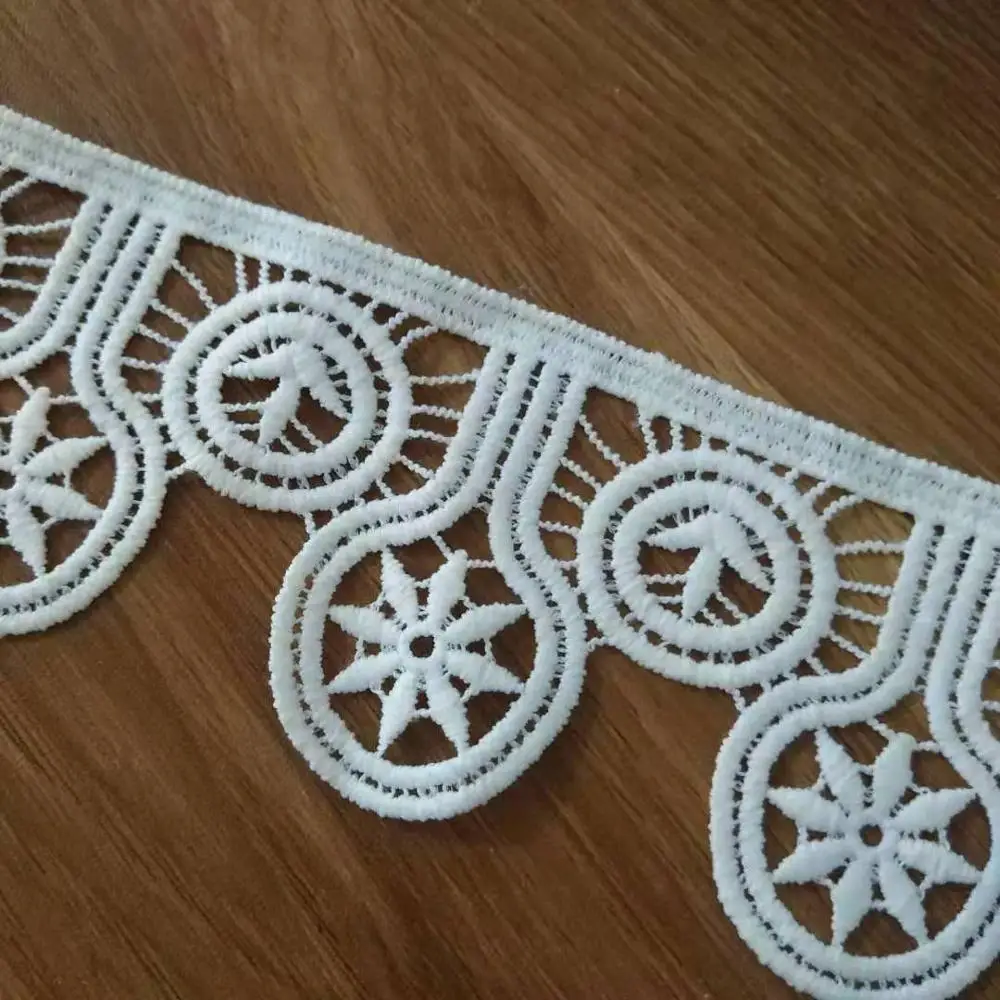 6 см ширина белое молочное Шелковое кружево с вышивкой Специальные кружева для