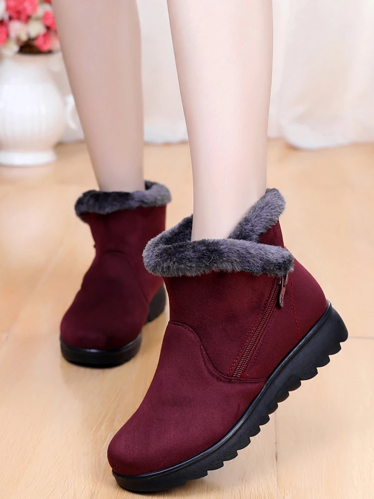 2019 г. модная зимняя обувь женские ботильоны зимние ботинки теплые на меху женская