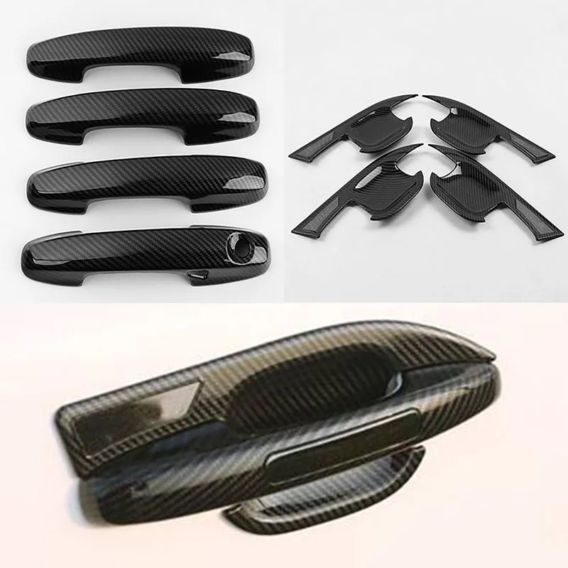 

DNHFC Door outside handle outside handle decorative Sequin carbon fiber style For Ford Focus 2019 MK4