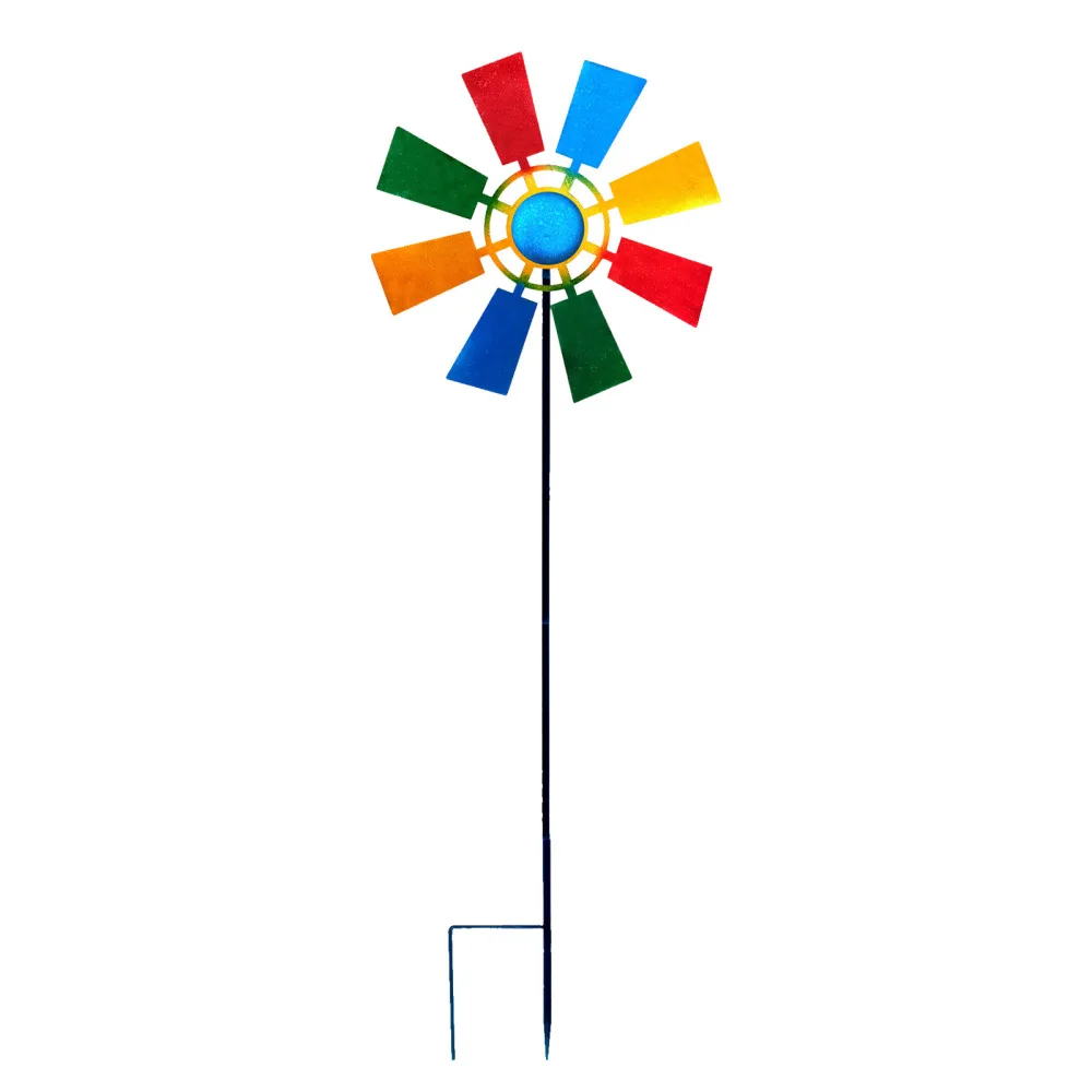 

Pinwheels Craft Garden Decorations Wind Spinner Wrought Iron Insect Creative Windmill Outside 119cm Colorful Spinning Kinetic