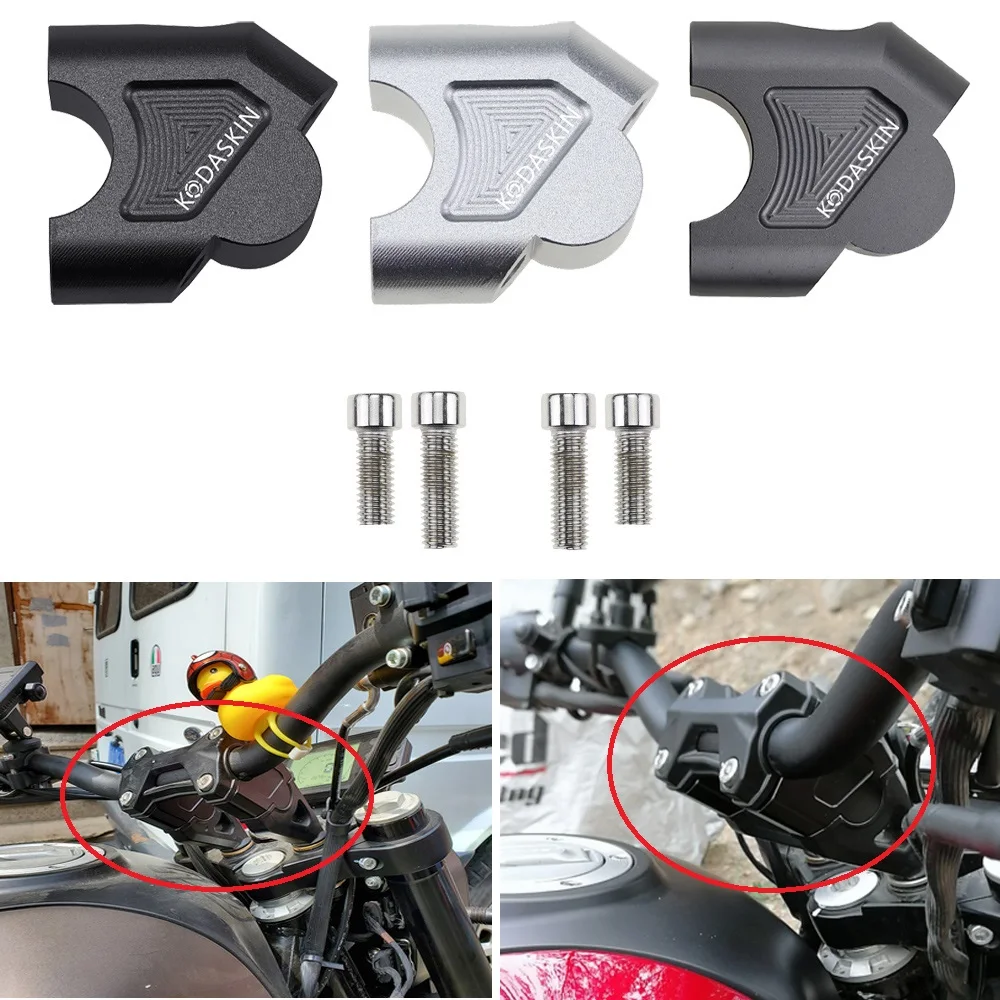 

Kodaskim Motorcycle Accessories CNC Aluminium Handle Bar Clamp Raised Extend Handlebar Mount Riser For Benelli 752s TRK251 502C