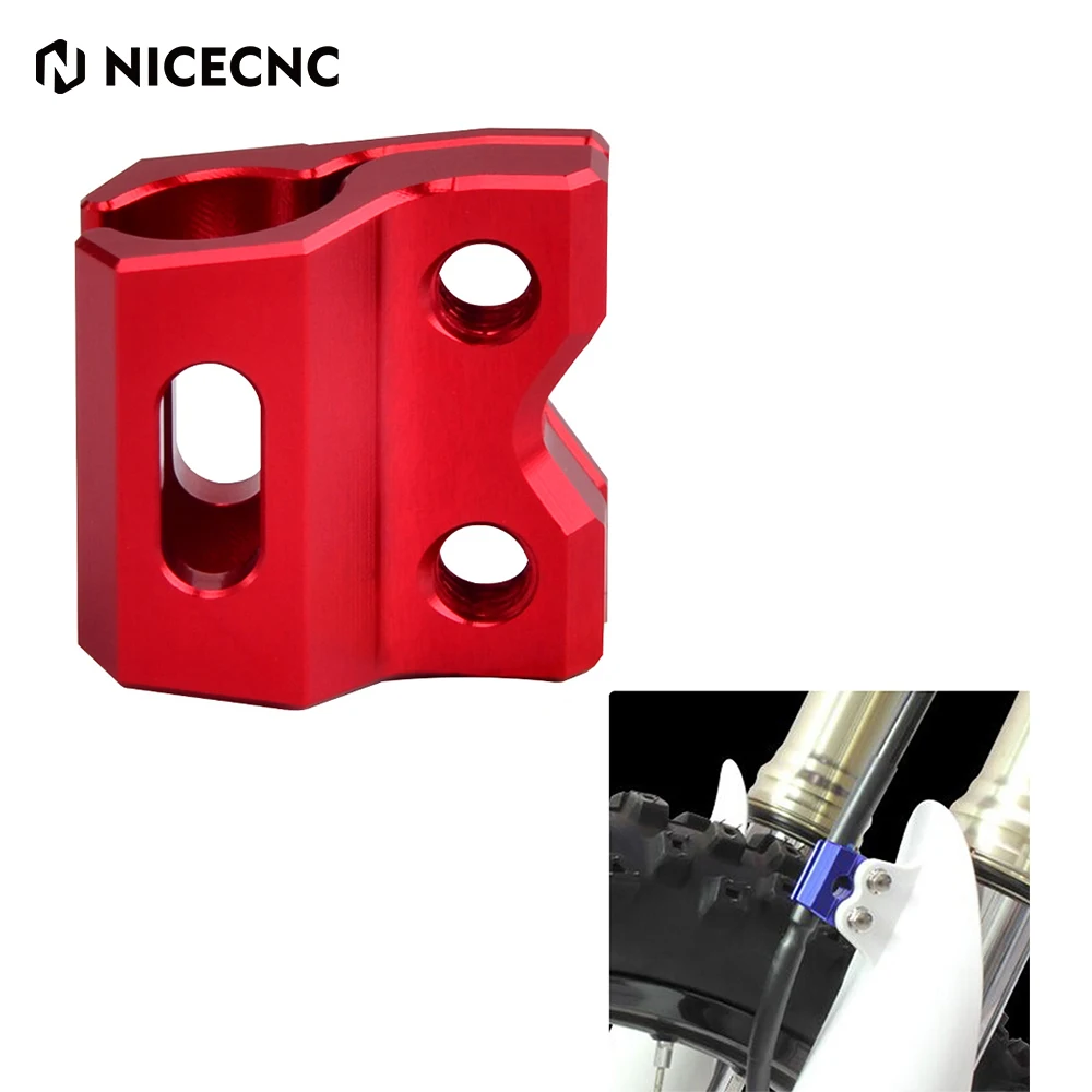 

NICECNC Billet Front Brake Hose Clamp for Honda CR 125R 250R CRF 250X 250RX 450R 450RX 450X 250L 250M 250 450 R X RX Rally Motor
