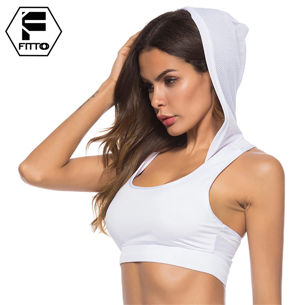 

Спортивный бюстгальтер FITTOO, короткий топ, худи из сетки, съемные подкладки, рубашка для йоги, спортивный жилет, дышащая быстросохнущая одежд...