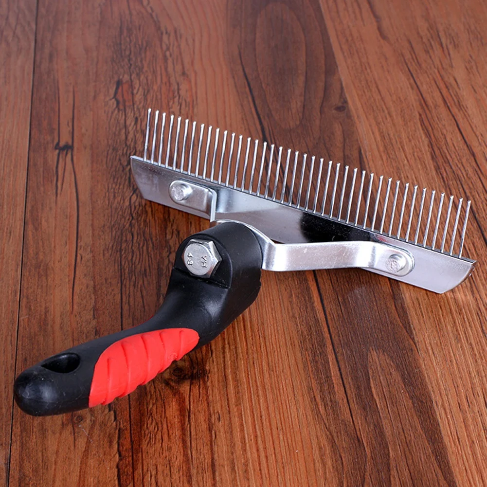 

Собачья из нержавеющей стали расческа для ухода и чистки щетка для удаления шерсти домашних животных расческа для крупных собак золотистый...