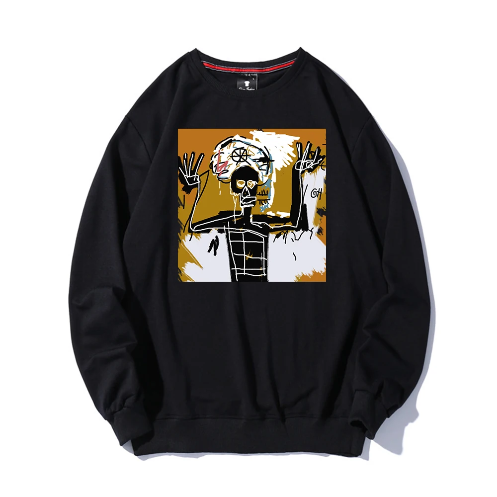 

Cartoon Skull Print Sweatshirt Cotton Basic Hoodies Goth Clothes Women Punk Vintage Streetwear Plus Size Thin Kpop Sweatshirts