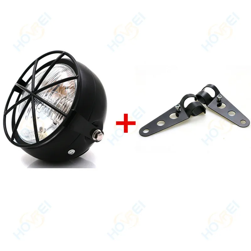 6 5 дюймовый универсальный Ретро мотоциклетный гриль маска фара винтажная