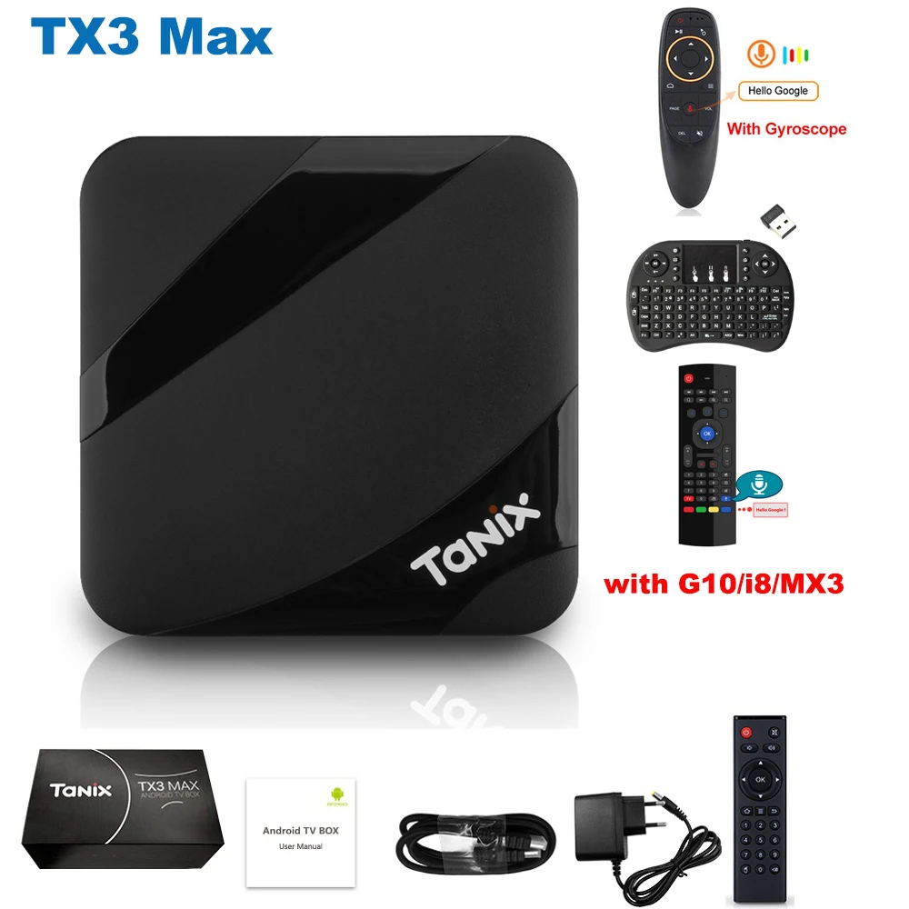 

Tanix TX3 MAX Android TV BOX Amlogic S905W четырехъядерный 2 ГБ 16 ГБ Android 7,1 BT4.1 H.265 4K 30TPS hd2.4ггц WiFi Play Store