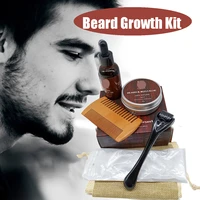 beard growth kit barber hair growth enhancer set beard nourishing growth essential oil facial beard care beard growth roller
