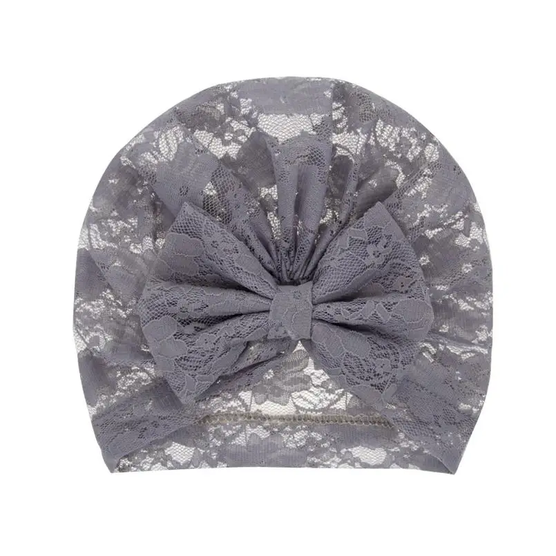 

Baby Girls Lace Hat Newborn Elastic Turban Bow Knot Hats Infant Beanie Soft Cap Headwear Accessories