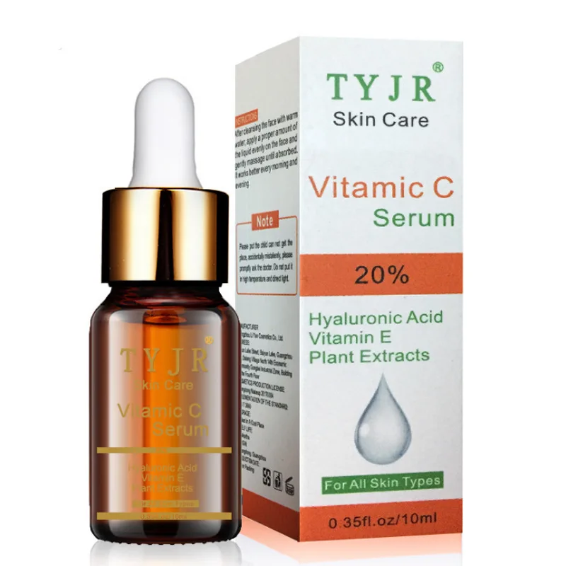 100% Pure Vitamin C Serum Liquid Freckle Removal Acne Scar Hyaluronic Acid Anti-wrinkle Vc Face Serum Oil Fade Dark Spot Essence