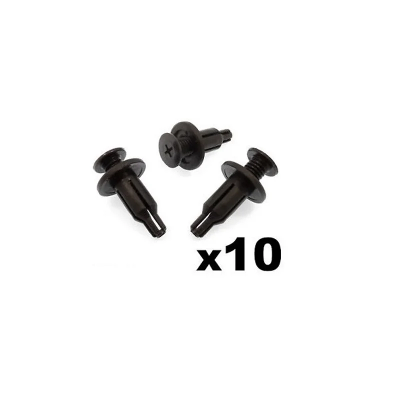 

10x For Honda 10mm Plastic Trim Clips- Front & Rear Bumper Retainer Screw Fit Clips