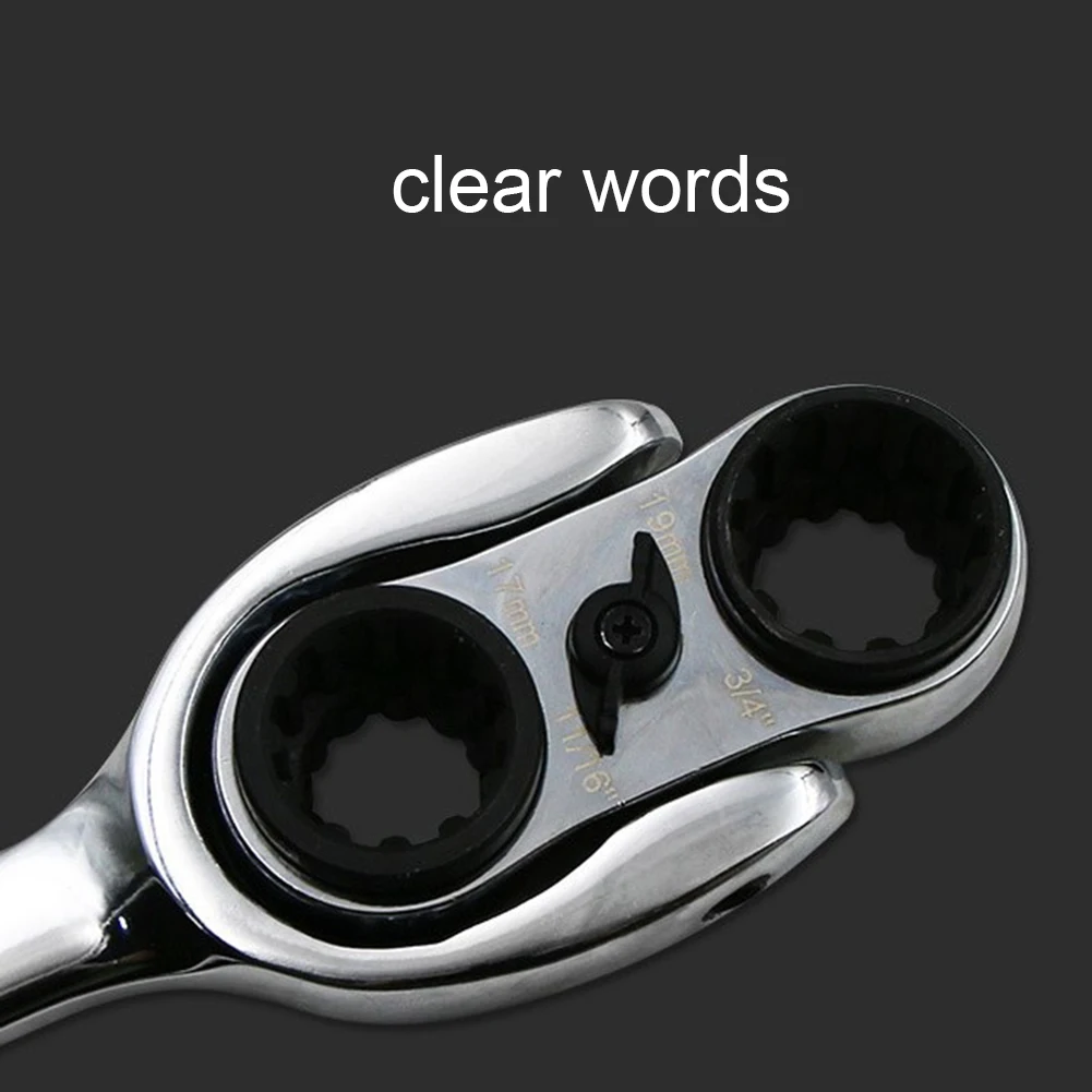 Многофункциональный Трещоточный подвижный гаечный ключ с двойной головкой