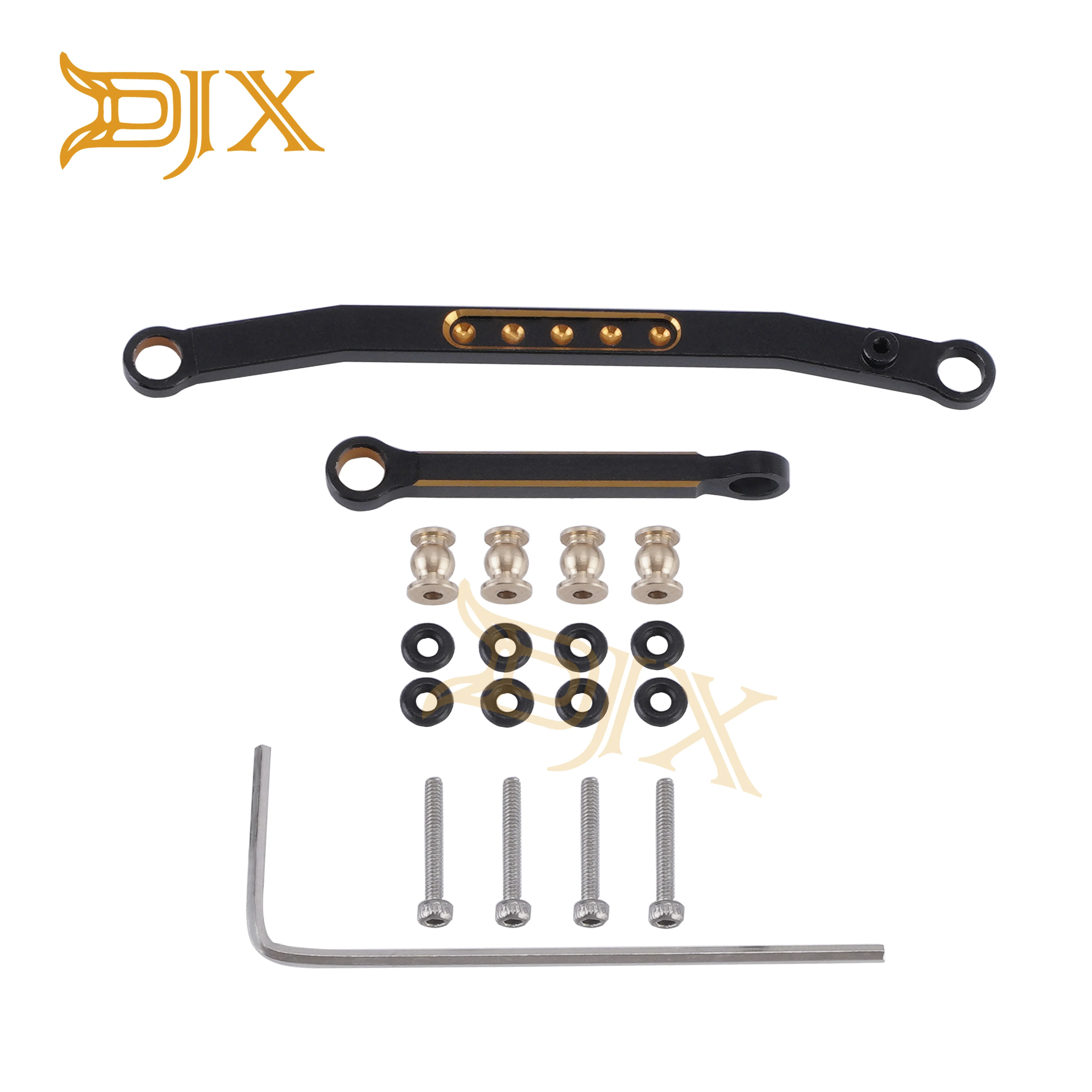 

DJX Aluminum Steering Rod Tie Links High-Tightening Link for 1/24 RC Crawler Axial SCX24 AXI90081