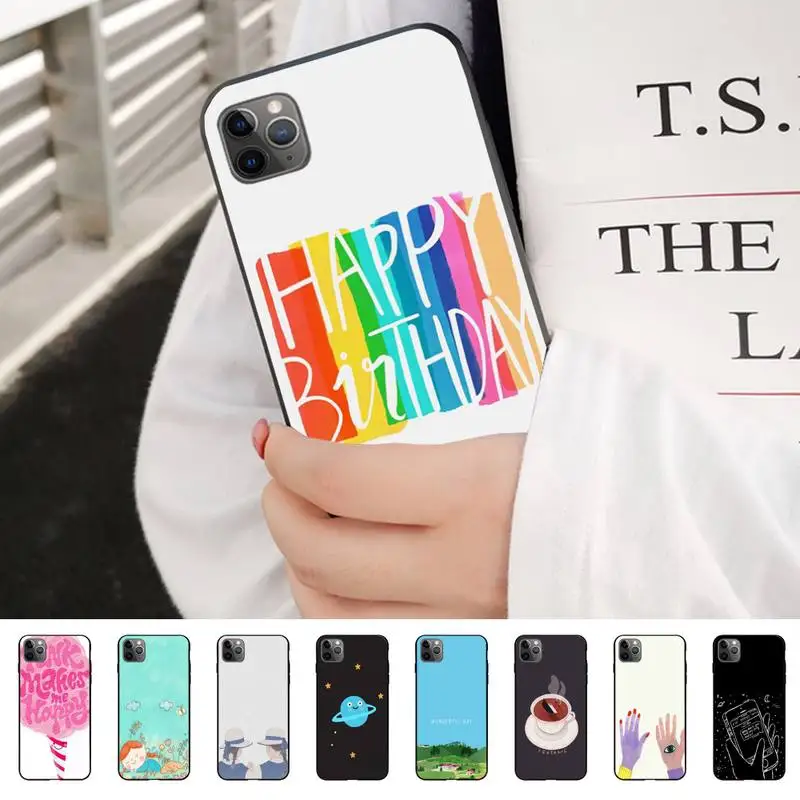 Милый силиконовый черный чехол для телефона iphone XS 11 11Pro 5 5s SE 6 6s плюс 7 8 2020