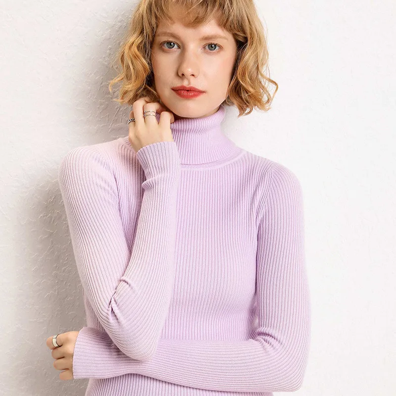 Осень-зима 2019 толстый свитер для женщин вязаный пуловер с длинным рукавом