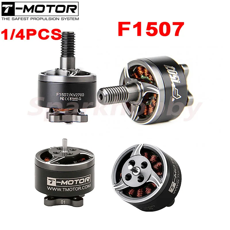 T-motor 1507 F1507 3-6S 2700/3800KV 3-4S бесщеточный двигатель с/без вала Радиоуправляемый Cinewhoop 3-дюймовый зубочистка FPV гоночный Дрон