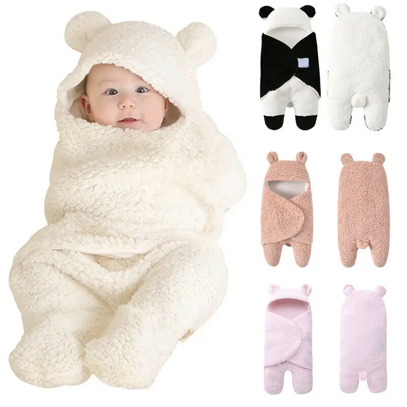 

Теплый хлопковый спальный мешок с флисовой подкладкой для новорожденных девочек и мальчиков, однотонная одежда для сна