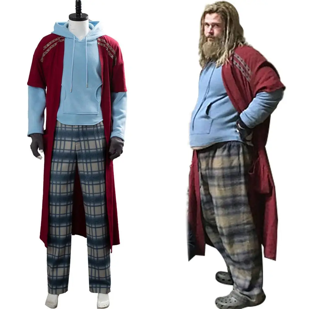 

In Stock Fat Thor Cosplay Costume men women autumn winter long coat Halloween Cosplay undefined Suit Boy Men Christmas gift