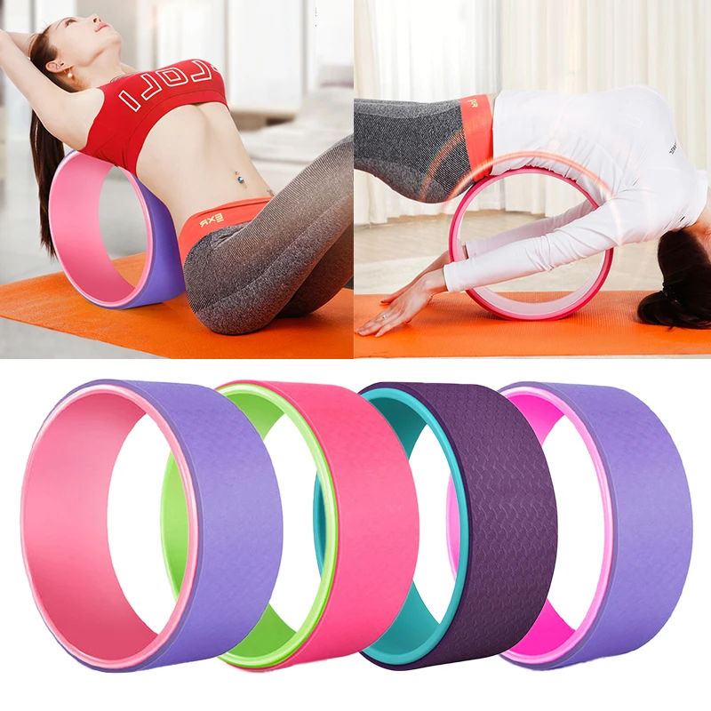 

Yoga Circle Pilates Circle Fitness Roller Back Training Tool Weight Loss Magic Waist Yoga Wheel