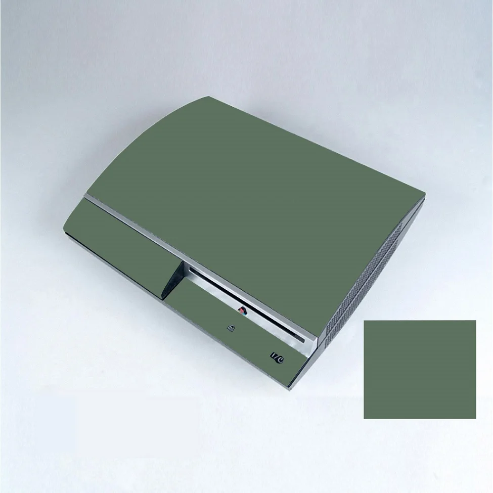 PS3-Grey Десять чистый сплошной цвет виниловая кожа Наклейка протектор для sony PS3 fat playstation 3 Скины Наклейка s - Цвет: PS3-Grey
