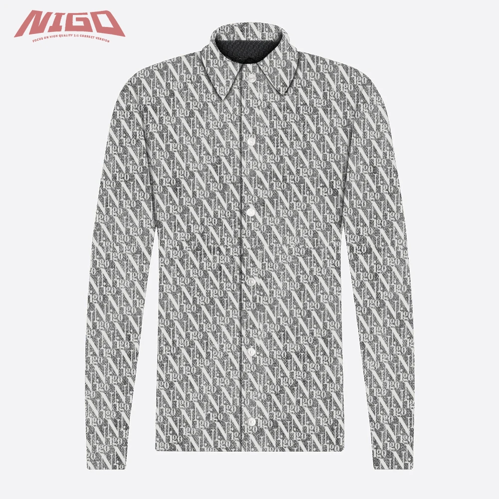 

Синяя джинсовая рубашка NIGO DR x STU 20ss # nigo539B