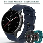 Ремешок для Huami Amazfit GTR 2 2E 47 мм 42 мм GTS 2 mini, быстросъемный силиконовый универсальный браслет для наручных часов, 20 мм 22 мм