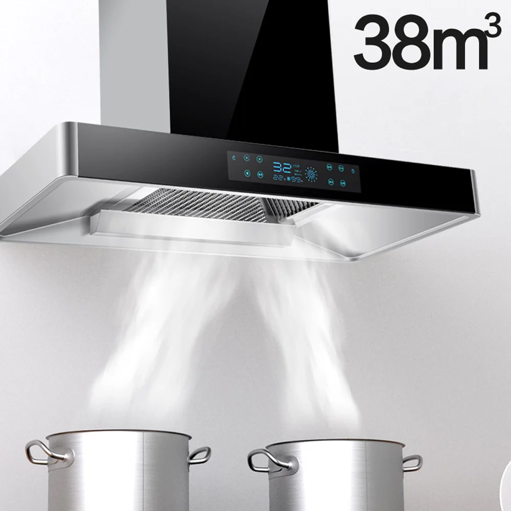 

Range Hood Household Top Suction High Suction T-shaped Stainless Steel Electric Heating Cleaning Kitchen Range Hood Removal