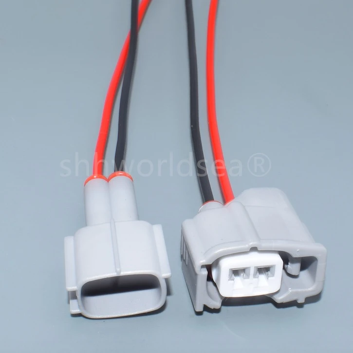 shhworldsea 2 Pin 2.2mm Fuel Injector Plug Auto Female Male Connector Wire Harness For Toyota Honda 6189-0611 90980-11875 | Автомобили и