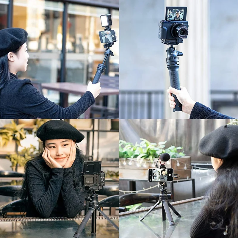 

Ulanzi MT-34 Extendable Pole Tripod Phone Selfie Stick with 2 in 1 Phone Mount for iPhone 12 Pro Max Sony ZV1