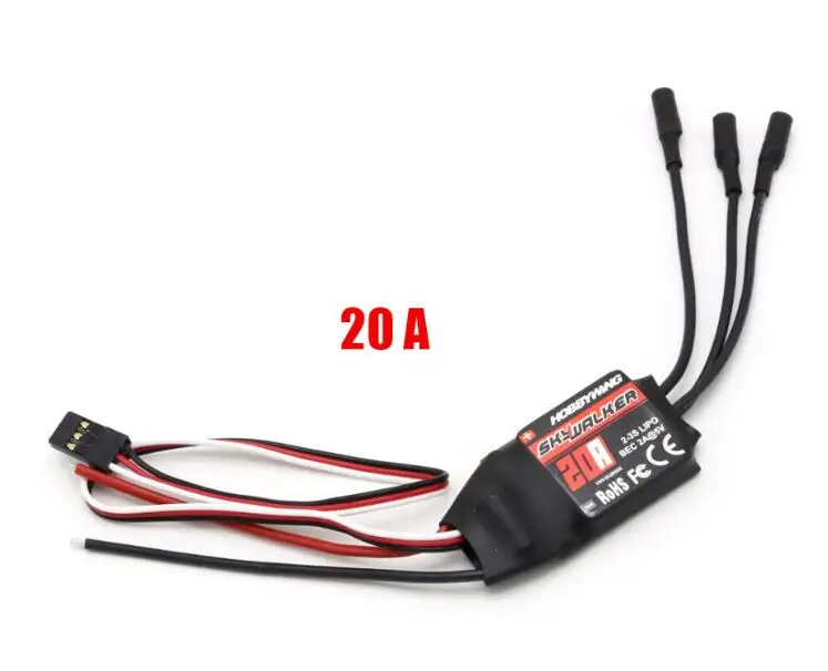 Skywalker 20A Hobbywing Skywalker 40A 50A 60A 80A 15A 20A 30A ESC контроллер скорости с UBEC для RC самолетов вертолет - Цвет: Skywalker 20A