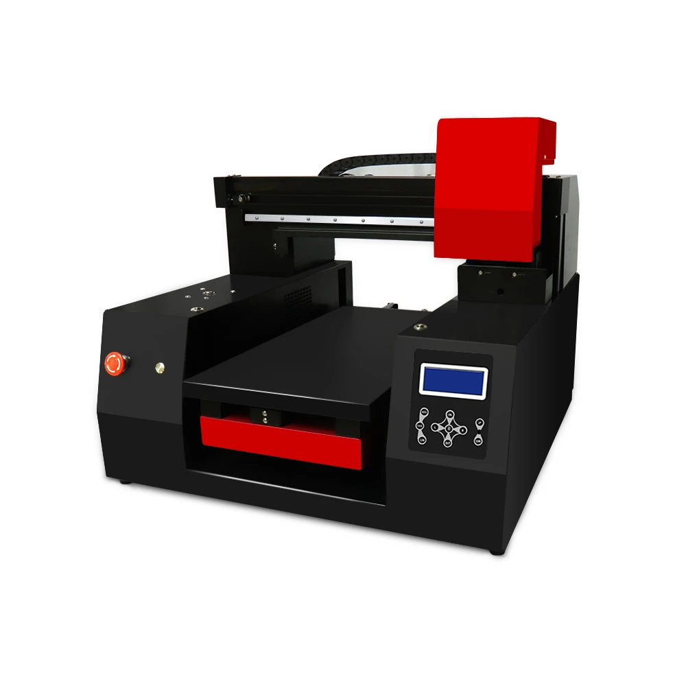 Upgraded 12-color LED UV Printer with Double Printhead A3 Size Inkjet Flatbed UV Printer with Varnish Effect for phone case etc.