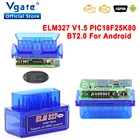 Диагностический сканер ELM327 V1.5 PIC18F25K80 BT, беспроводной OBD2, диагностический инструмент ODB2 Mini ELM 327 V1.5, автомобильный считыватель кодов OBD 2 для Android