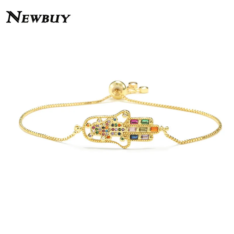 cmoonry Copper Material Gold Chain Bracelet Lightning Charm For Women Rainbow Color CZ Jewelry Gift Lovers | Украшения и