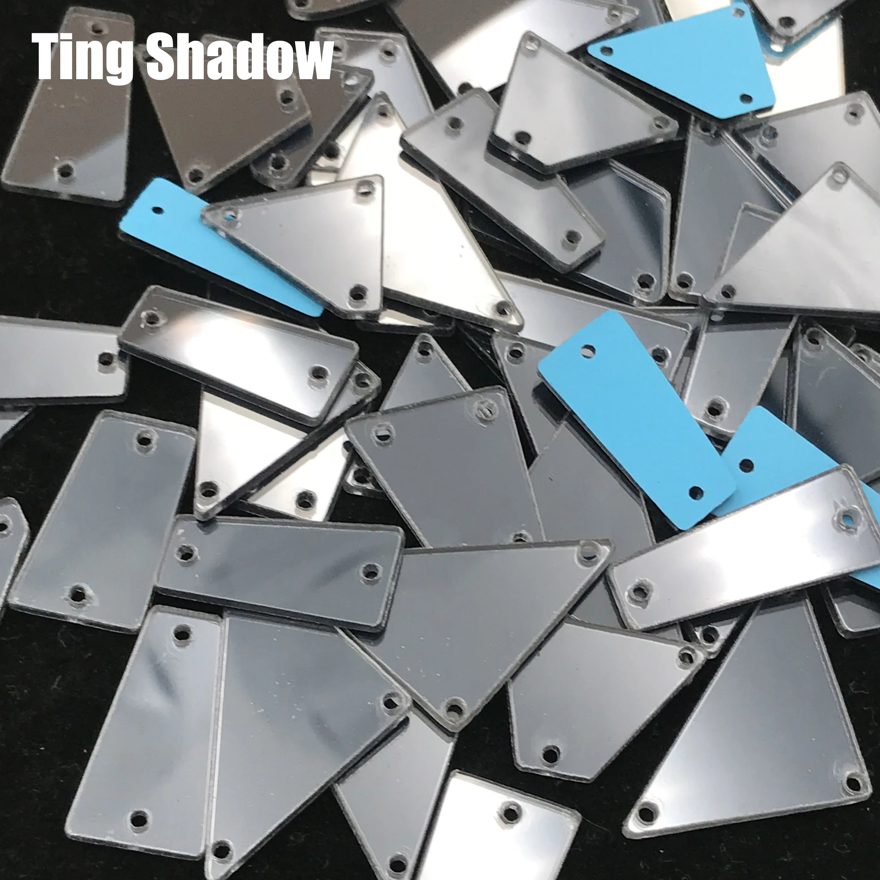 Смешанный размер 50 шт розовый желтый синий акриловое зеркало пришитое Стразы