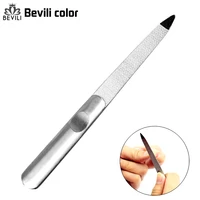professional stainless steel emery nail file buffer double side grinding rod manicure pedicure scrub nail arts tool