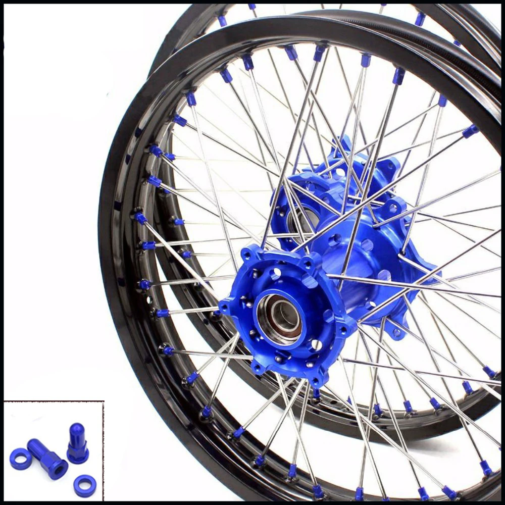 KKE 21/18 комплект колёсных ободов Enduro для HUS FE FC 125 250 350 450 501 2004-2014 синяя соска |