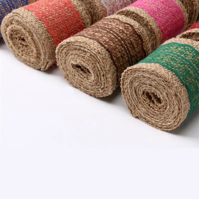 2 м/рулон лента из натурального джута|Кружево| |