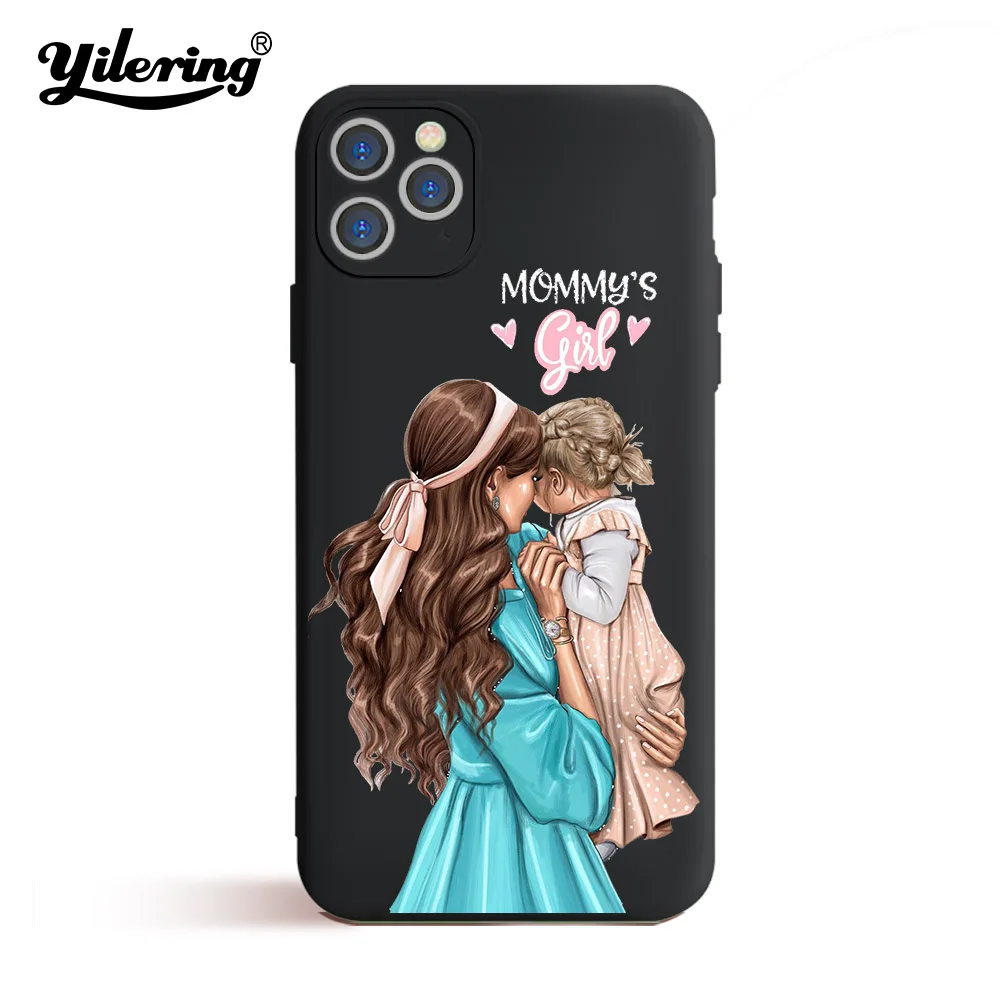 Fundas for iPhone 11 12 Pro Max 12mini mimi XS Max SE 2020 XR 8 7 Plus XS XR X Phone Case Cover Soft TPU Super mum Fashion Case