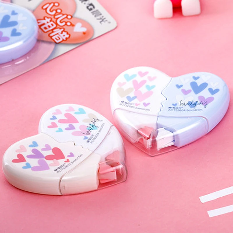 Корректирующая лента с 2 звездами Kawaii Love Heart школьный материал милые