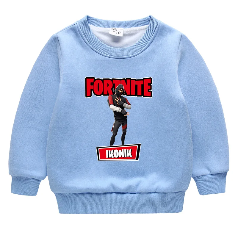 Детские толстовки Fortnites для мальчиков и девочек футболки с длинными рукавами из