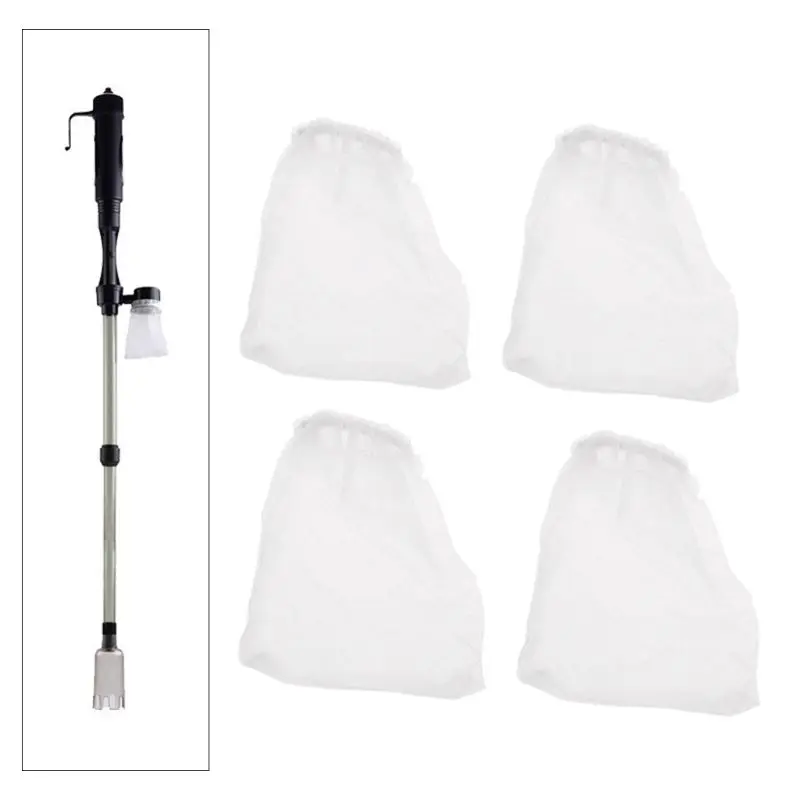 

4Pcs Replacement Filter Bags For Aquarium Battery Powered Gravel Cleaner