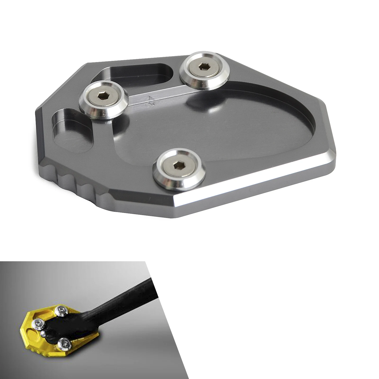 Боковая подставка для мотоцикла с ЧПУ увеличенная Yamaha MT-07 MT07 2014-2016 FZ6-S2 ABS 2004-2009 FZ6R