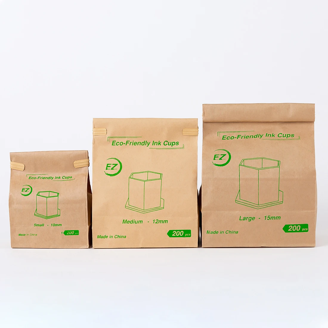 

200/500/1000 Pcs Eco-Friendly Tattoo & Permanent Makeup Pigment Ink Caps Disposable Wheat Straw Material S M L Size