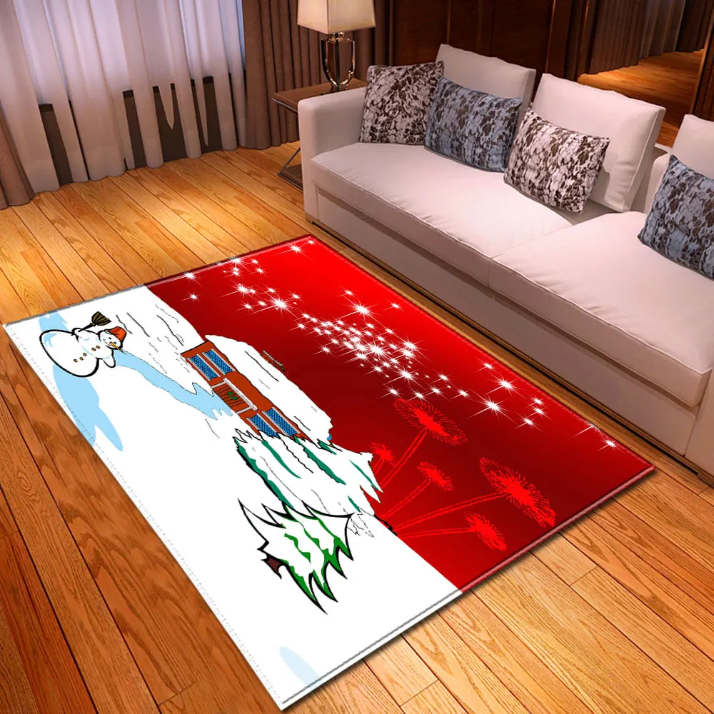 Веселые рождественские ковры коврики для гостиной Рождественский коврик с