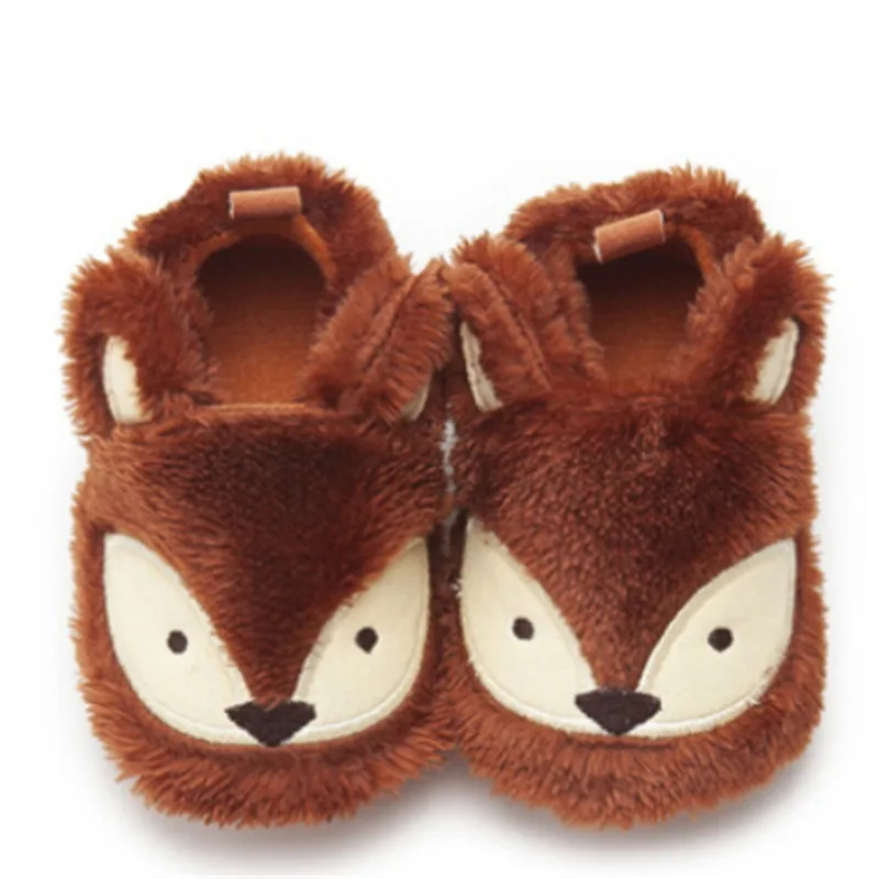 

Baby Winter Warm Slippers Cute Cartoon Animal Plush Bedroom Shoes Non-Slip Infant Prewalkers