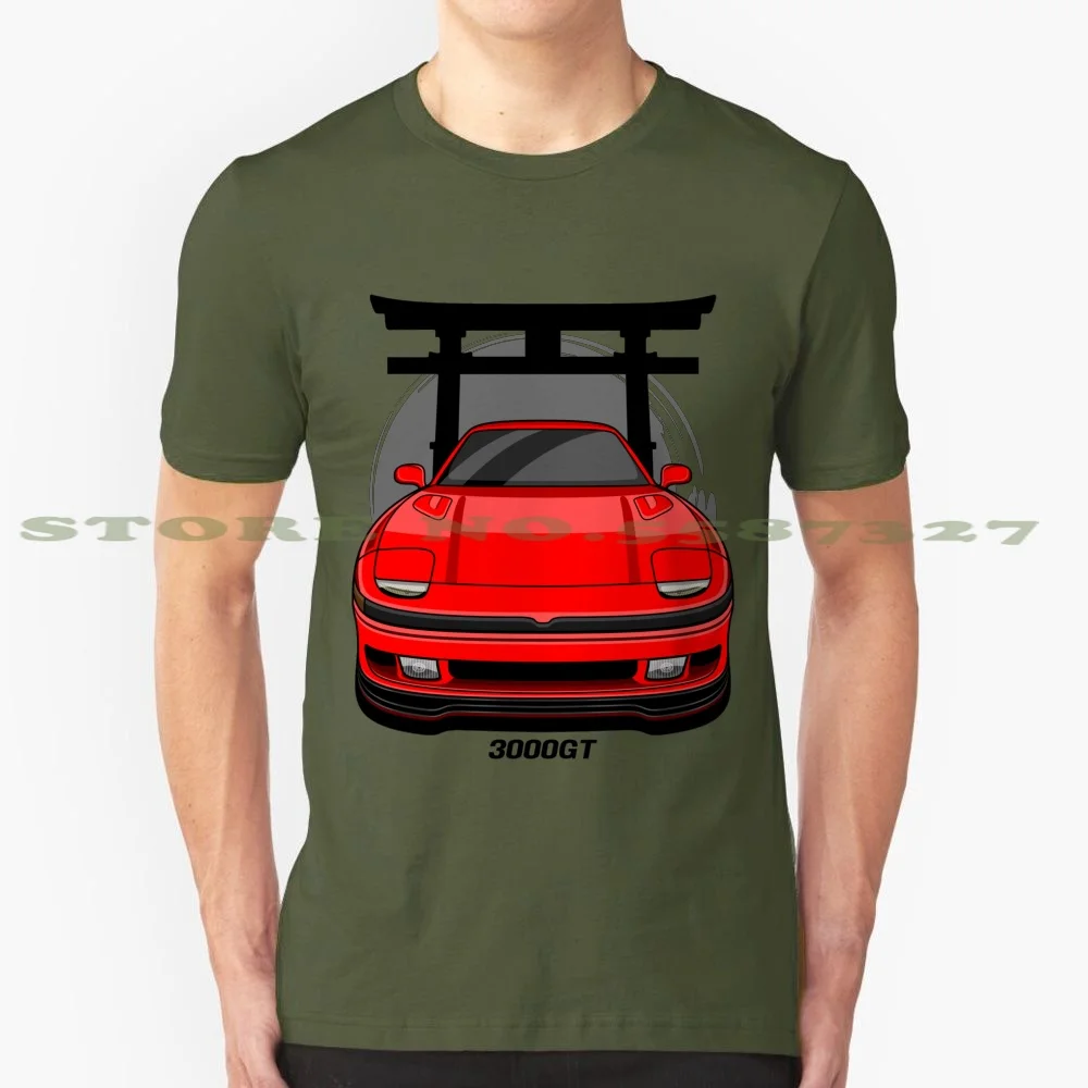 Красная модная футболка 3Kgt с модным дизайном стойка Jdm Mitsubishi 3000Gt Gto Dsm 4G63 6G72 Ralliart