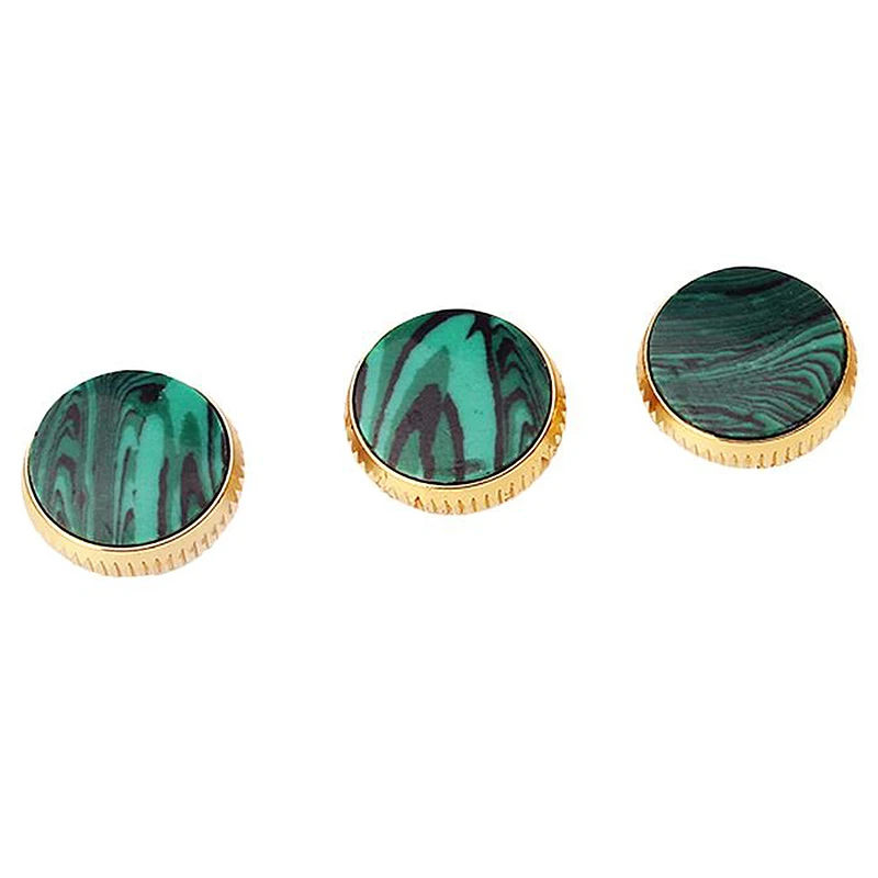 3 шт. Позолоченные кнопки вкладыши из Малахита для труб ремонтные латунные