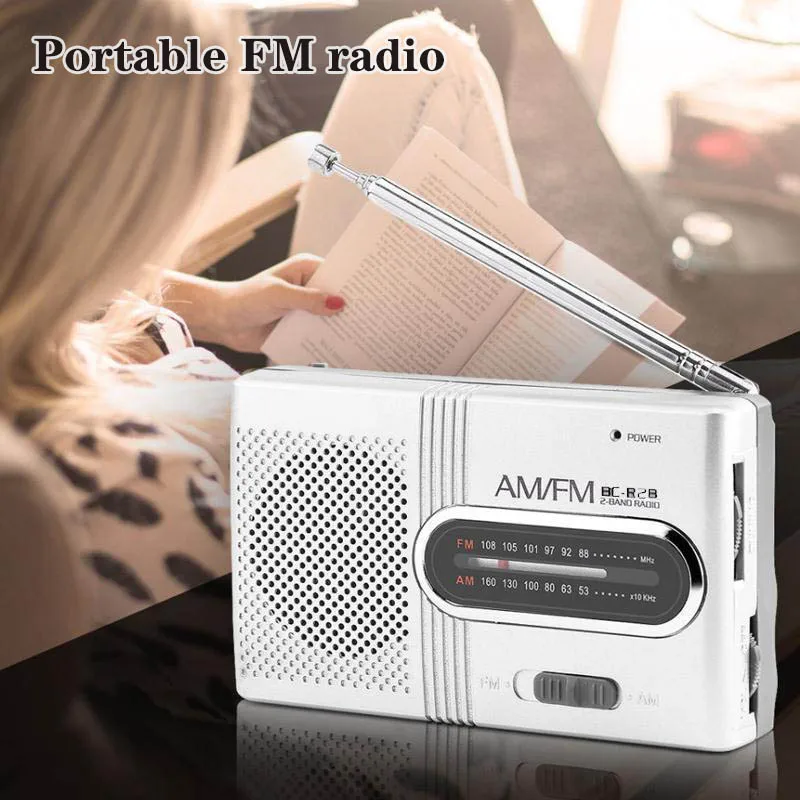 Портативное AM/FM мини радио с телескопической антенной двухдиапазонный приемник