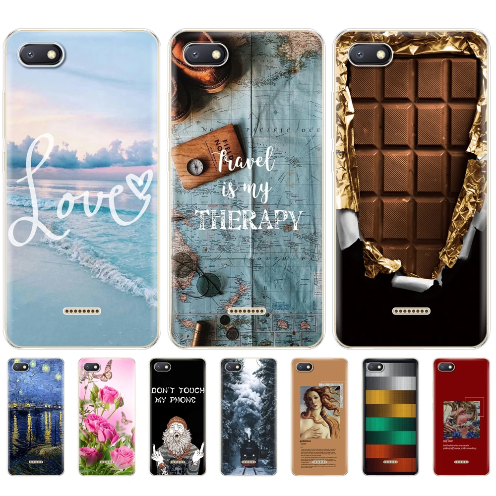 Чехол для xiaomi Redmi 6a чехол с полной защитой мягкая задняя крышка из ТПУ телефона 6 A