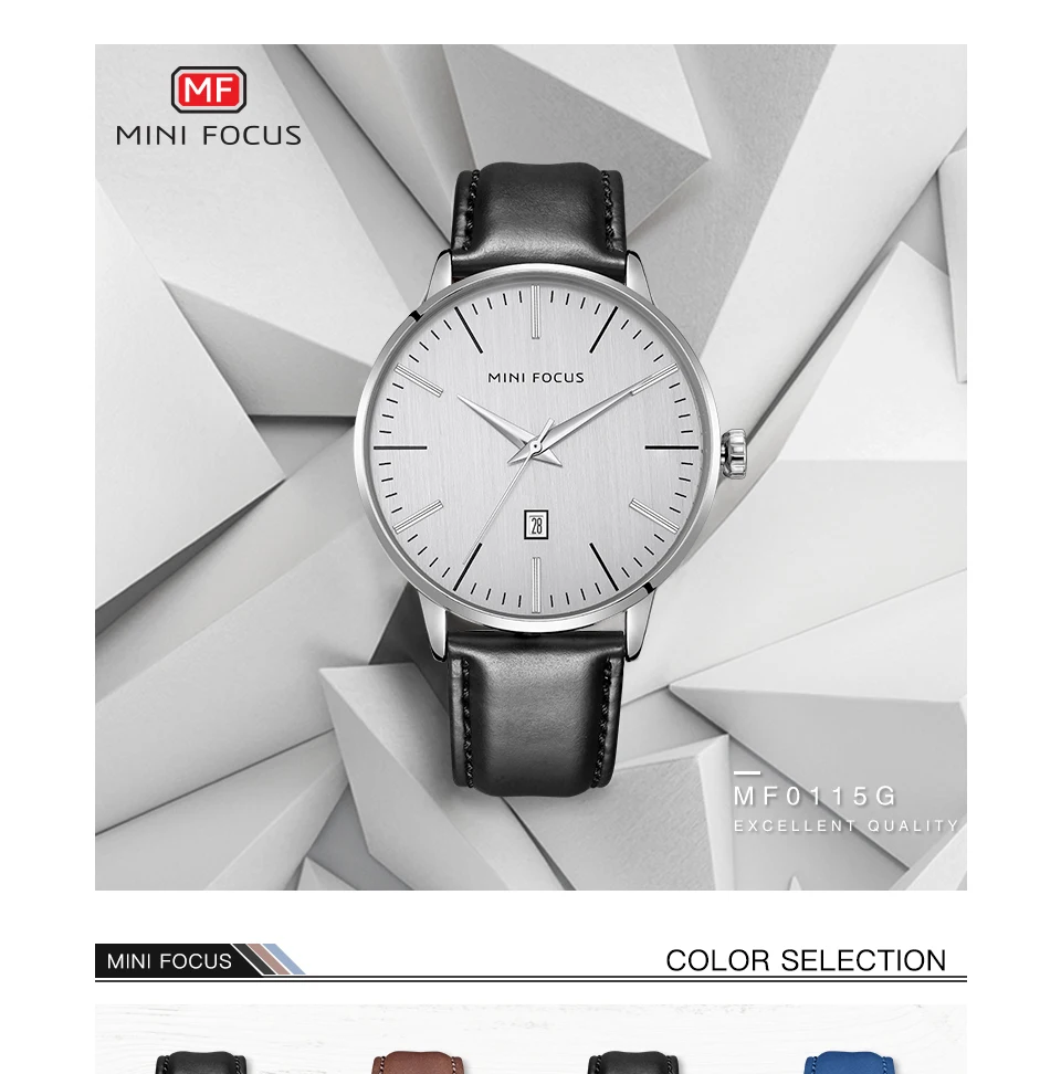 Мини-фокус модные Reloj кожаные кварцевые часы повседневные мужские s часы люксовый бренд минималистичный серебряный корпус мужские Дата водонепроницаемые часы